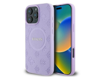 Guess Saffiano Peony Classic Logo do iPhone 16 Pro Max purpurowy - 1278284 - zdjęcie 1